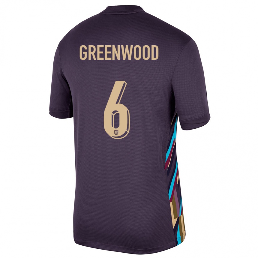 Barn Fotball England Alex Greenwood #6 Mørk Rosin Bortetrøye Drakt Trøye 24-26 Skjorter