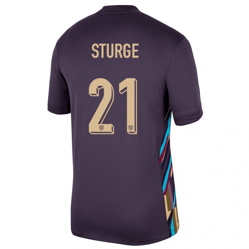 Barn Fotball England Zak Sturge #21 Mørk Rosin Bortetrøye Drakt Trøye 24-26 Skjorter