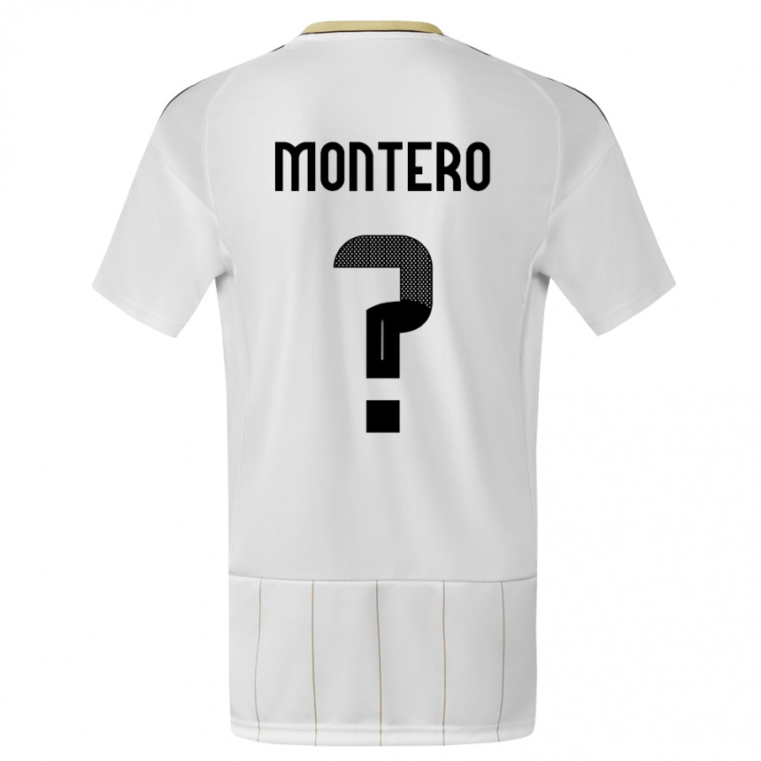 Barn Fotball Costa Rica Claudio Montero #0 Hvit Bortetrøye Drakt Trøye 24-26 Skjorter