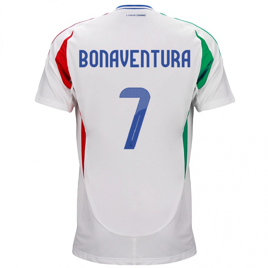 Barn Fotball Italia Giacomo Bonaventura #7 Hvit Bortetrøye Drakt Trøye 24-26 Skjorter