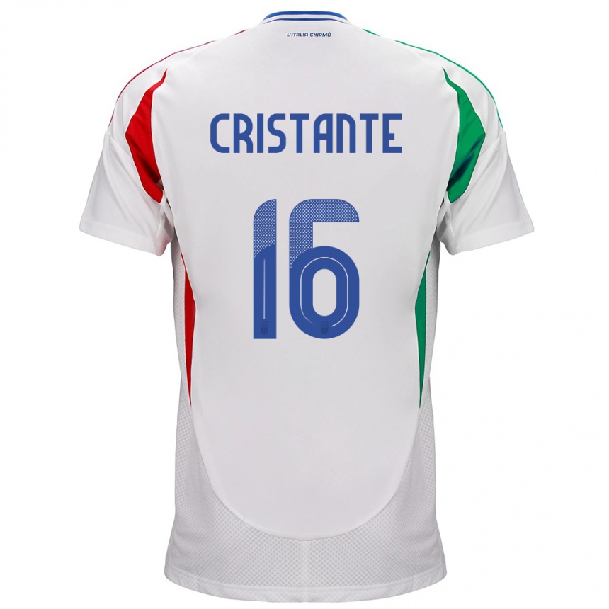 Barn Fotball Italia Bryan Cristante #16 Hvit Bortetrøye Drakt Trøye 24-26 Skjorter