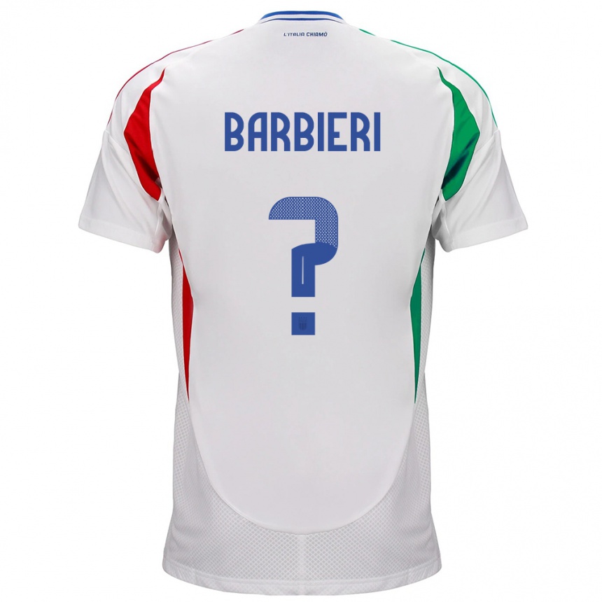 Barn Fotball Italia Tommaso Barbieri #0 Hvit Bortetrøye Drakt Trøye 24-26 Skjorter