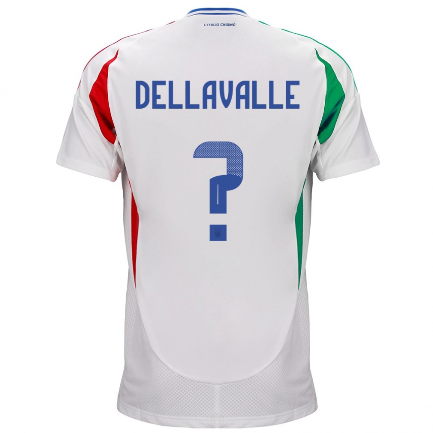 Barn Fotball Italia Alessandro Dellavalle #0 Hvit Bortetrøye Drakt Trøye 24-26 Skjorter