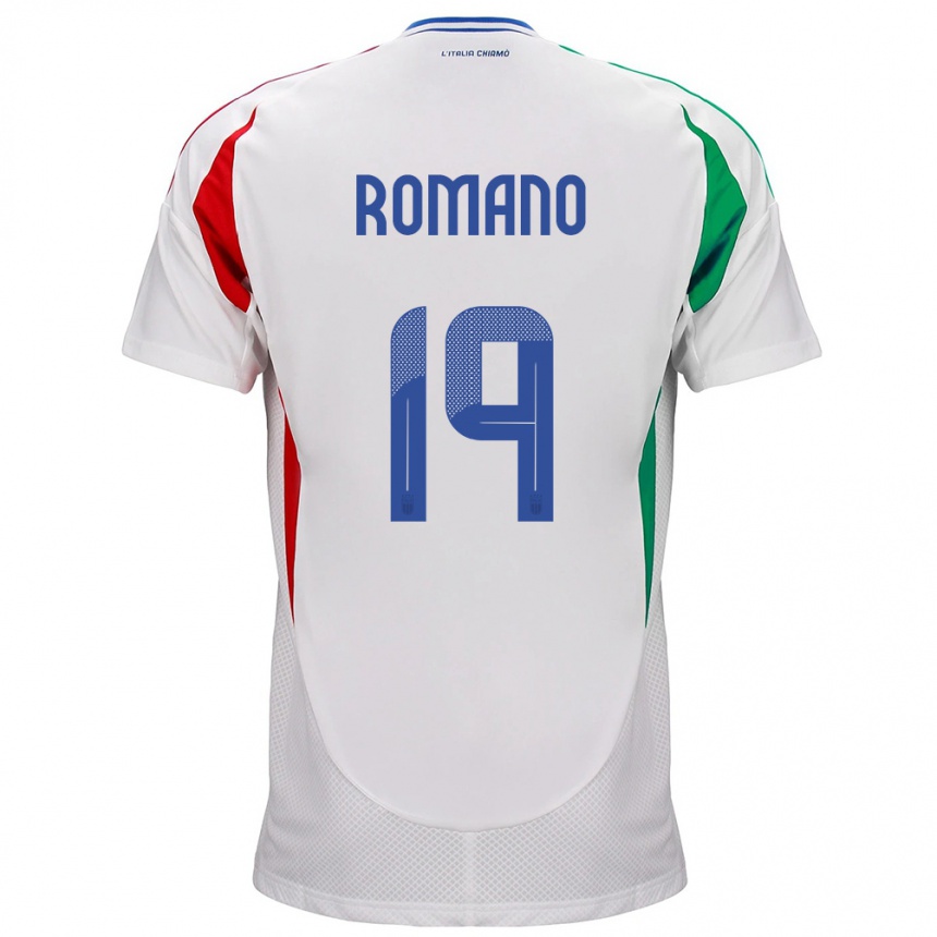 Barn Fotball Italia Marco Romano #19 Hvit Bortetrøye Drakt Trøye 24-26 Skjorter