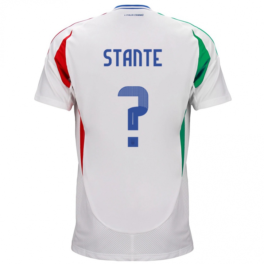 Barn Fotball Italia Francesco Stante #0 Hvit Bortetrøye Drakt Trøye 24-26 Skjorter