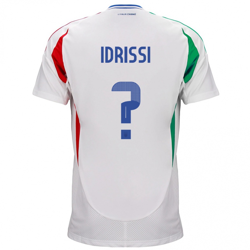 Barn Fotball Italia Riyad Idrissi #0 Hvit Bortetrøye Drakt Trøye 24-26 Skjorter