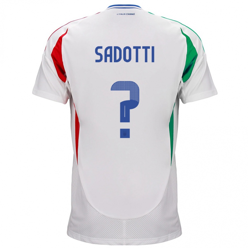 Barn Fotball Italia Edoardo Sadotti #0 Hvit Bortetrøye Drakt Trøye 24-26 Skjorter