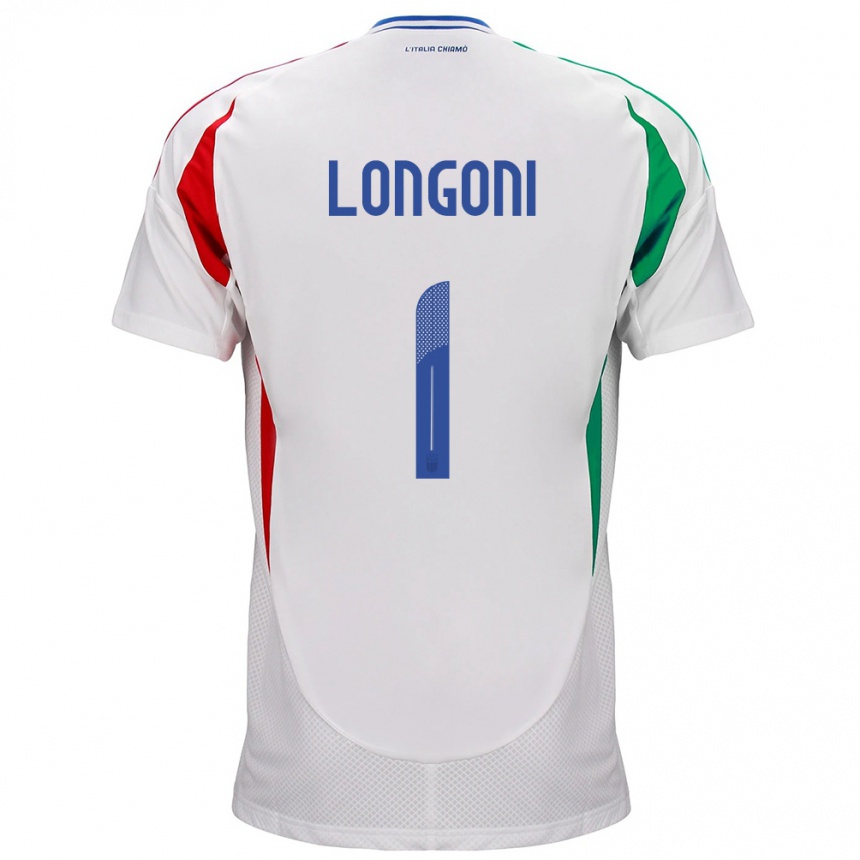 Barn Fotball Italia Alessandro Longoni #1 Hvit Bortetrøye Drakt Trøye 24-26 Skjorter