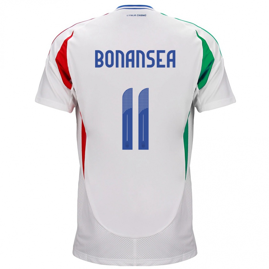 Barn Fotball Italia Barbara Bonansea #11 Hvit Bortetrøye Drakt Trøye 24-26 Skjorter