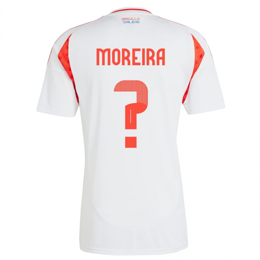 Barn Fotball Chile Vicente Moreira #0 Hvit Bortetrøye Drakt Trøye 24-26 Skjorter