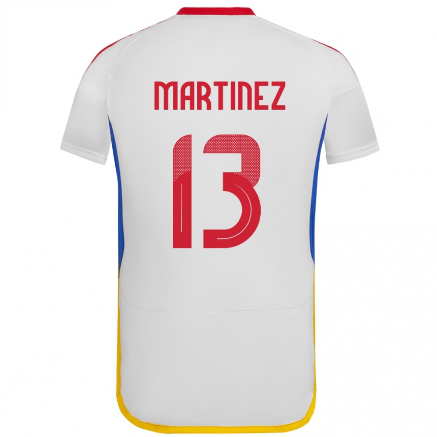 Barn Fotball Venezuela José Martínez #13 Hvit Bortetrøye Drakt Trøye 24-26 Skjorter