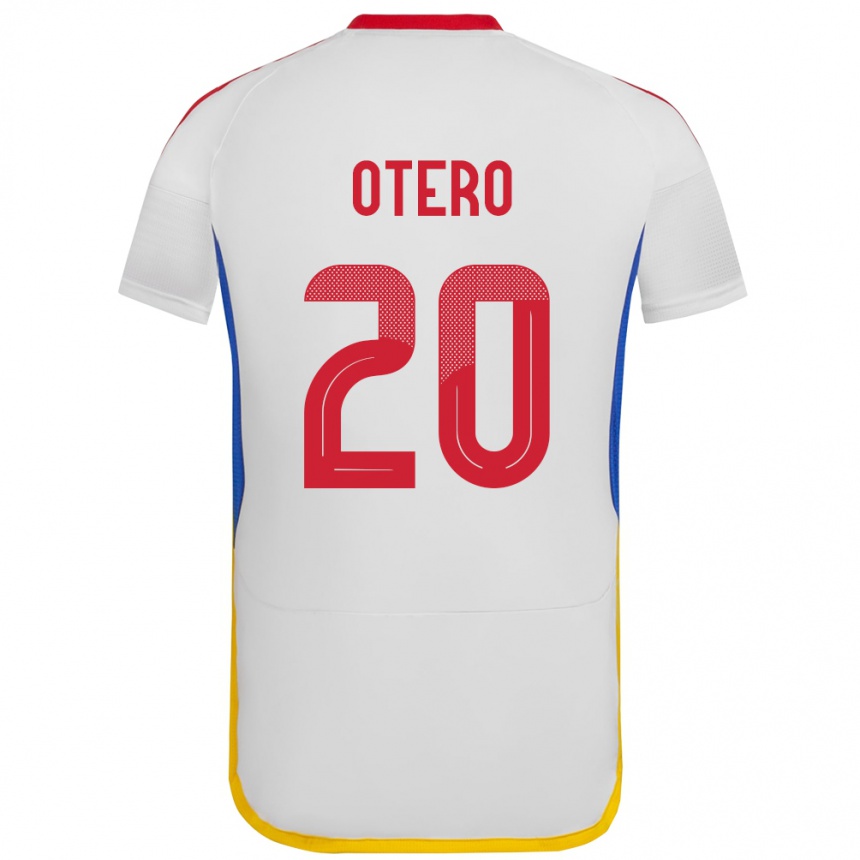 Barn Fotball Venezuela Rómulo Otero #20 Hvit Bortetrøye Drakt Trøye 24-26 Skjorter