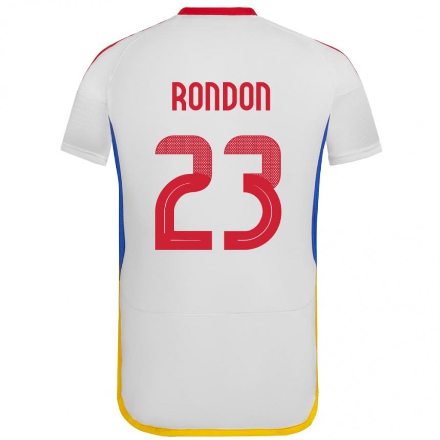 Barn Fotball Venezuela Salomón Rondón #23 Hvit Bortetrøye Drakt Trøye 24-26 Skjorter