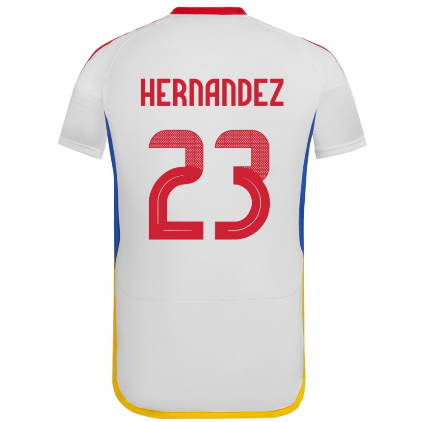 Barn Fotball Venezuela Luifer Hernández #23 Hvit Bortetrøye Drakt Trøye 24-26 Skjorter