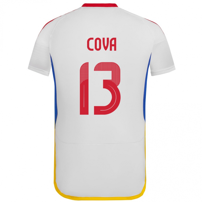 Barn Fotball Venezuela Alejandro Cova #13 Hvit Bortetrøye Drakt Trøye 24-26 Skjorter