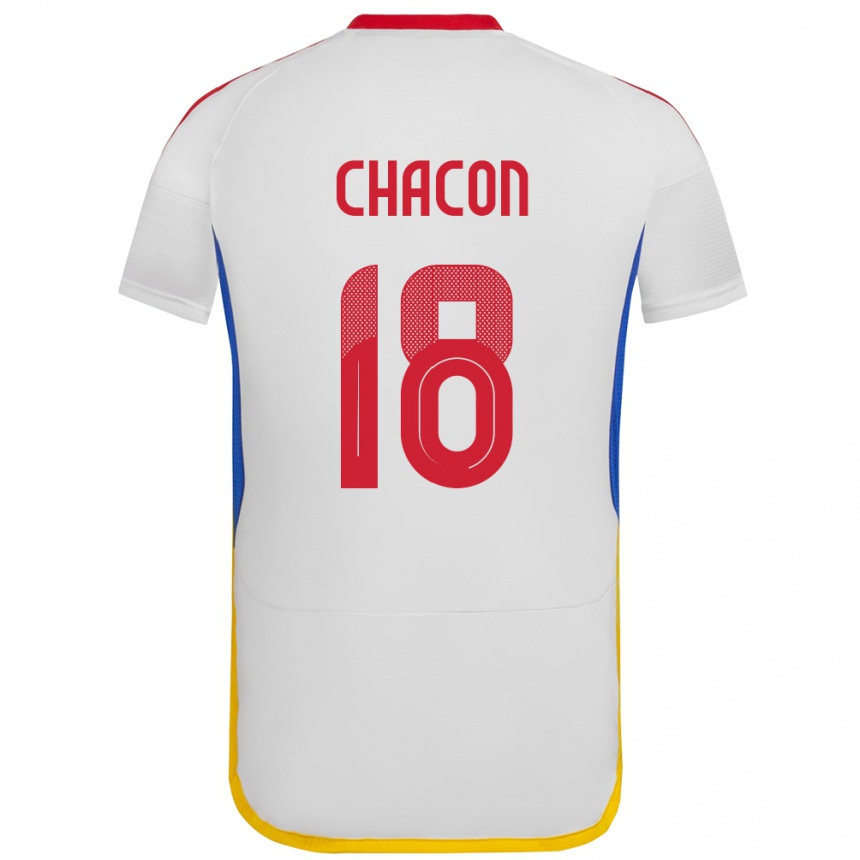 Barn Fotball Venezuela Yerson Chacón #18 Hvit Bortetrøye Drakt Trøye 24-26 Skjorter