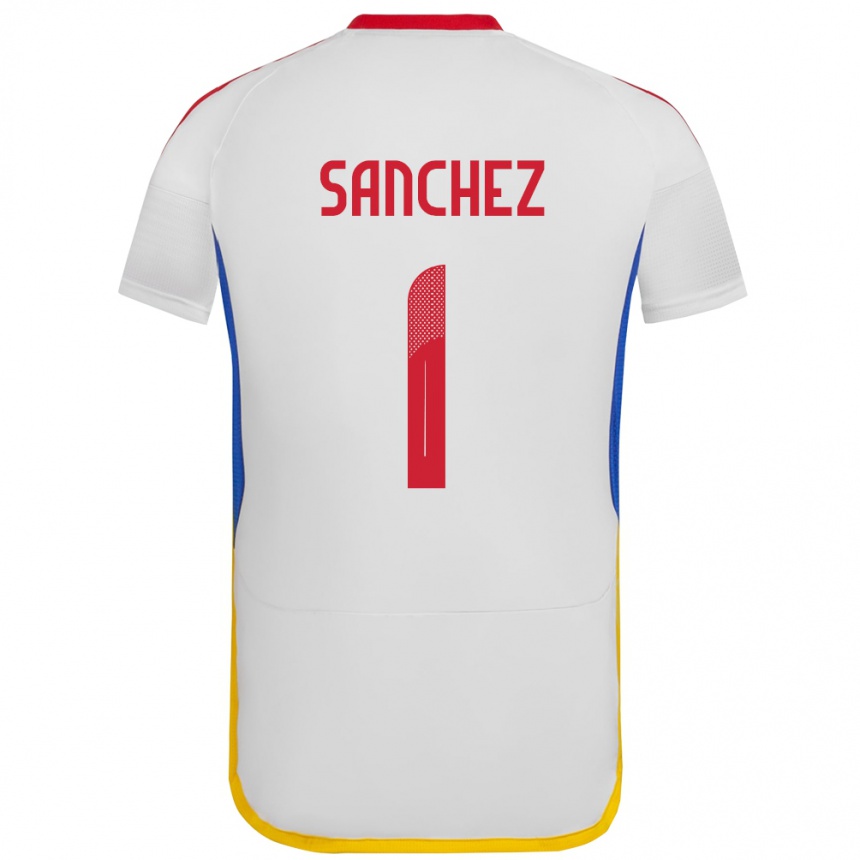 Barn Fotball Venezuela Jorge Sánchez #1 Hvit Bortetrøye Drakt Trøye 24-26 Skjorter