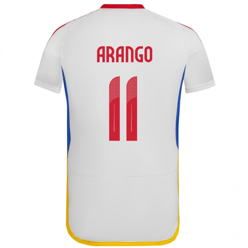 Barn Fotball Venezuela Juan Arango #11 Hvit Bortetrøye Drakt Trøye 24-26 Skjorter