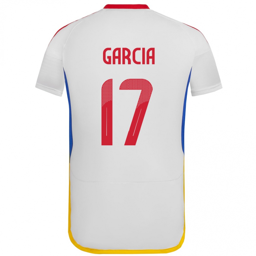 Barn Fotball Venezuela Gabriela García #17 Hvit Bortetrøye Drakt Trøye 24-26 Skjorter