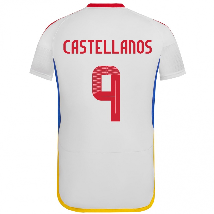 Barn Fotball Venezuela Deyna Castellanos #9 Hvit Bortetrøye Drakt Trøye 24-26 Skjorter