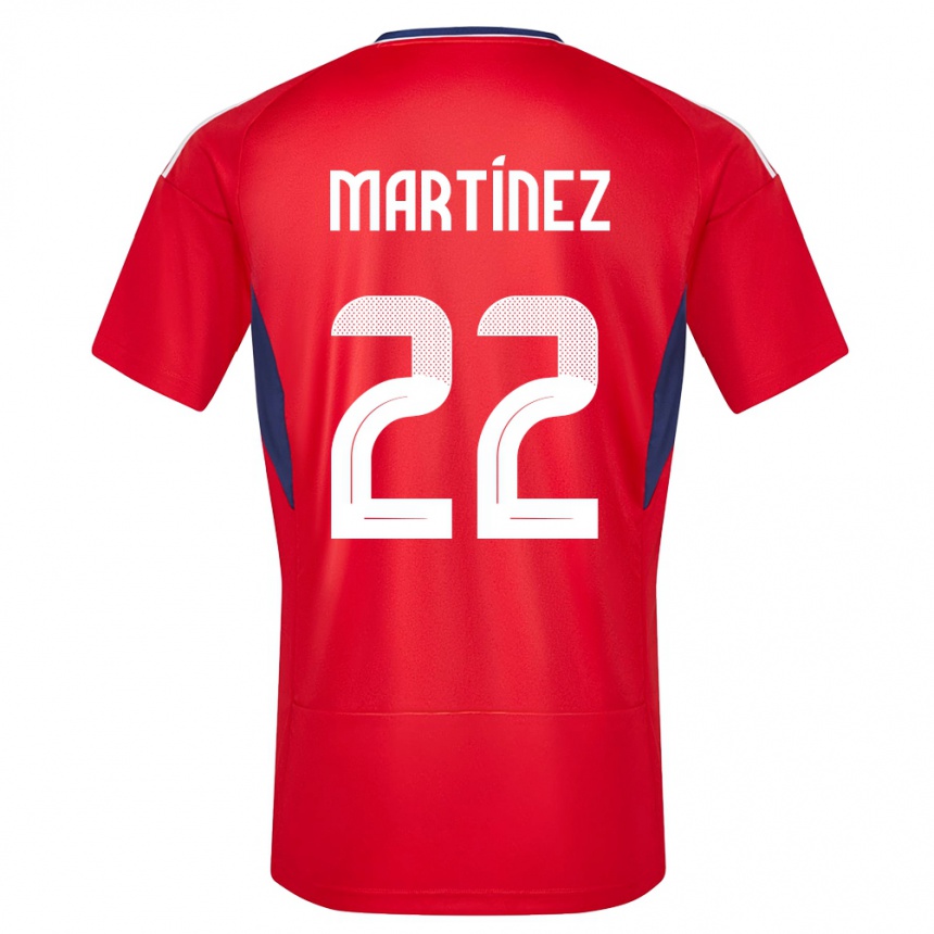 Mann Fotball Costa Rica Carlos Martinez #22 Rød Hjemmetrøye Drakt Trøye 24-26 Skjorter