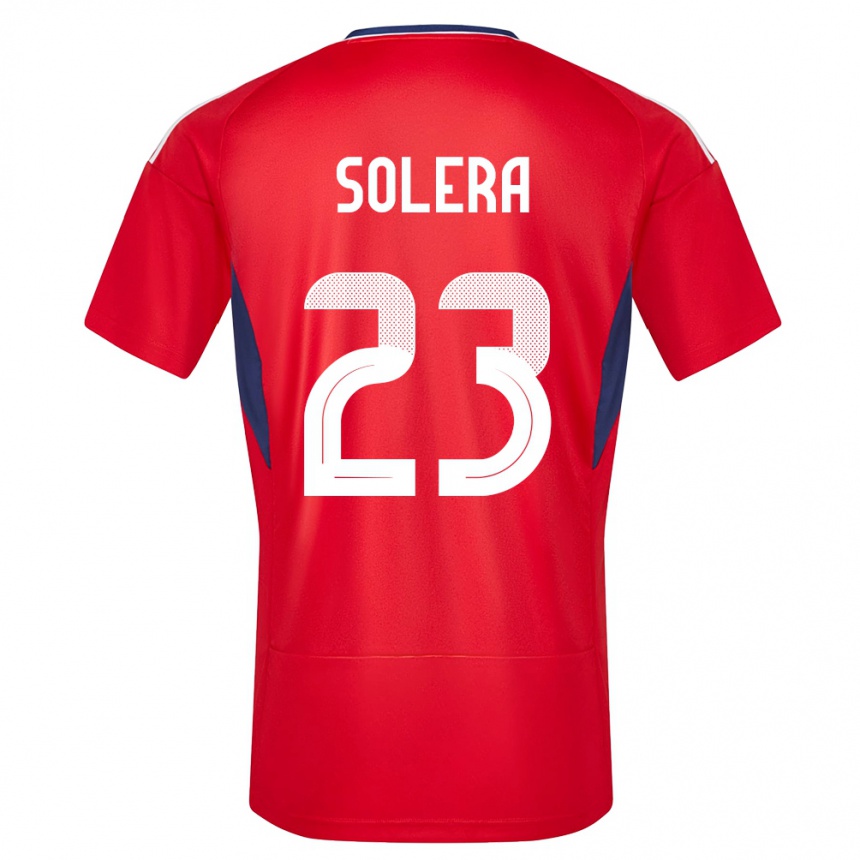 Mann Fotball Costa Rica Daniela Solera #23 Rød Hjemmetrøye Drakt Trøye 24-26 Skjorter