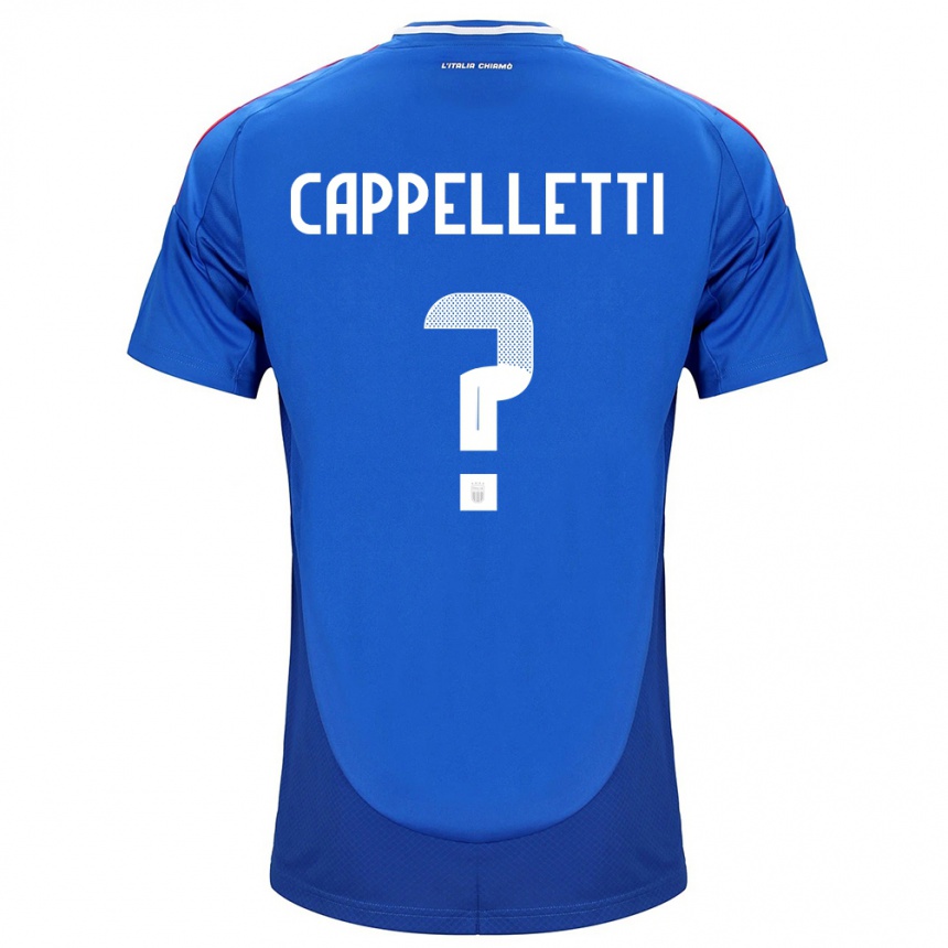 Mann Fotball Italia Mattia Cappelletti #0 Blå Hjemmetrøye Drakt Trøye 24-26 Skjorter