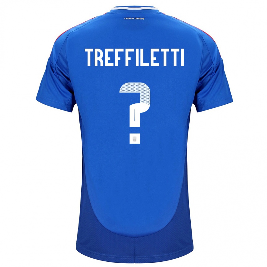 Mann Fotball Italia Danilo Treffiletti #0 Blå Hjemmetrøye Drakt Trøye 24-26 Skjorter