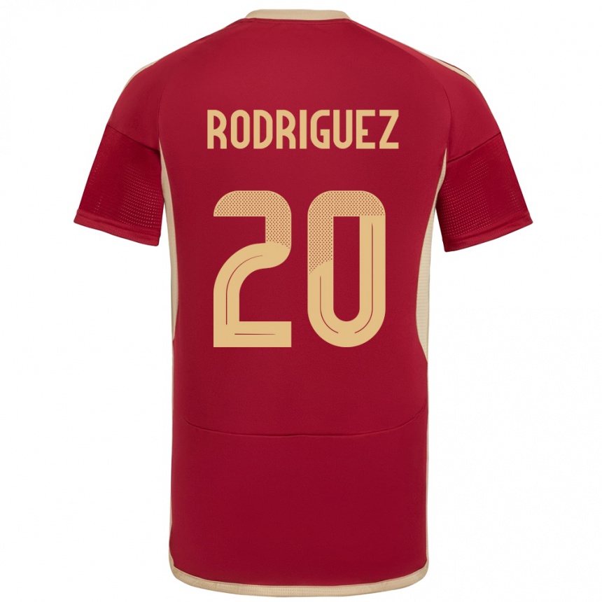 Mann Fotball Venezuela Dayana Rodríguez #20 Burgunder Hjemmetrøye Drakt Trøye 24-26 Skjorter