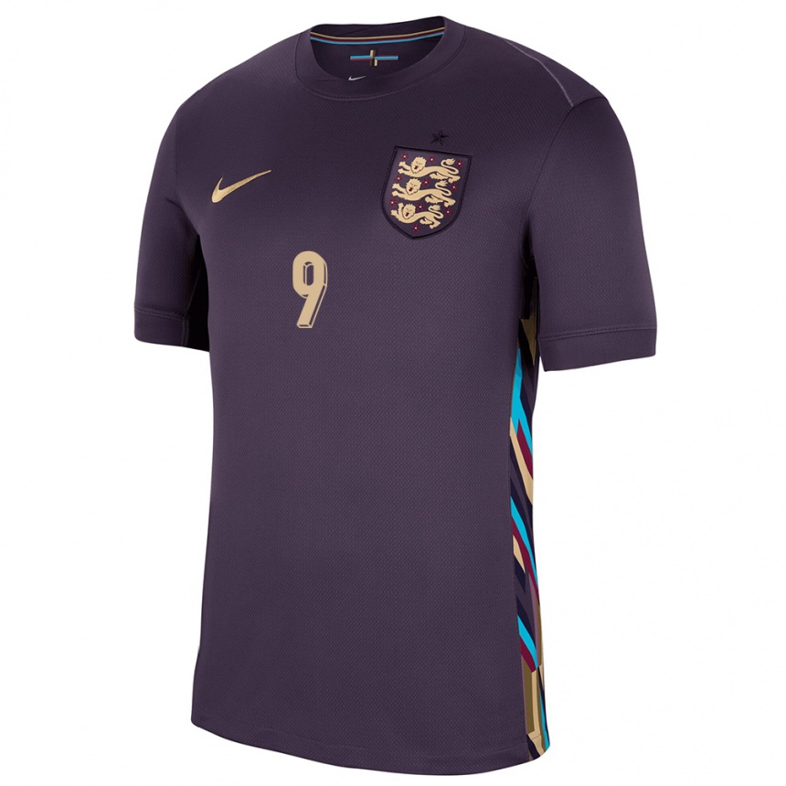 Mann Fotball England Oakley Cannonier #9 Mørk Rosin Bortetrøye Drakt Trøye 24-26 Skjorter