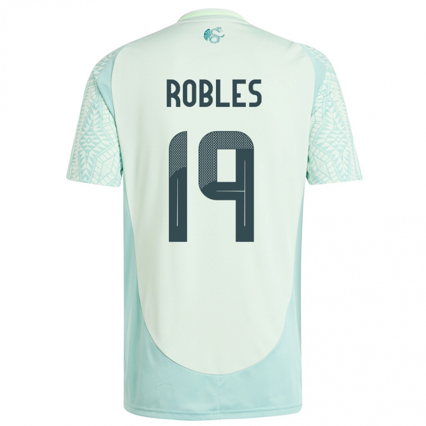 Mann Fotball Mexico Angel Robles #19 Lin Grønn Bortetrøye Drakt Trøye 24-26 Skjorter