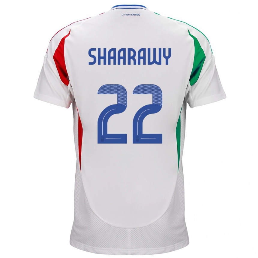 Mann Fotball Italia Stephan El Shaarawy #22 Hvit Bortetrøye Drakt Trøye 24-26 Skjorter