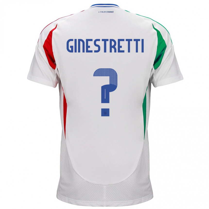 Mann Fotball Italia Davide Ginestretti #0 Hvit Bortetrøye Drakt Trøye 24-26 Skjorter