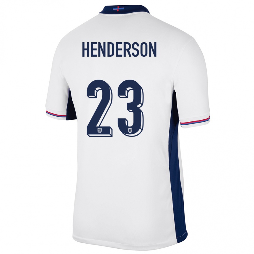 Dame Fotball England Dean Henderson #23 Hvit Hjemmetrøye Drakt Trøye 24-26 Skjorter