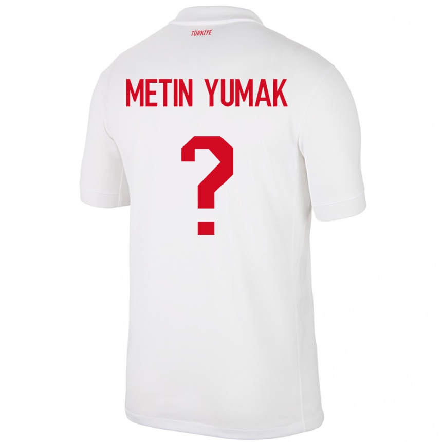 Dame Fotball Tyrkia Yiğit Metin Yumak #0 Hvit Hjemmetrøye Drakt Trøye 24-26 Skjorter