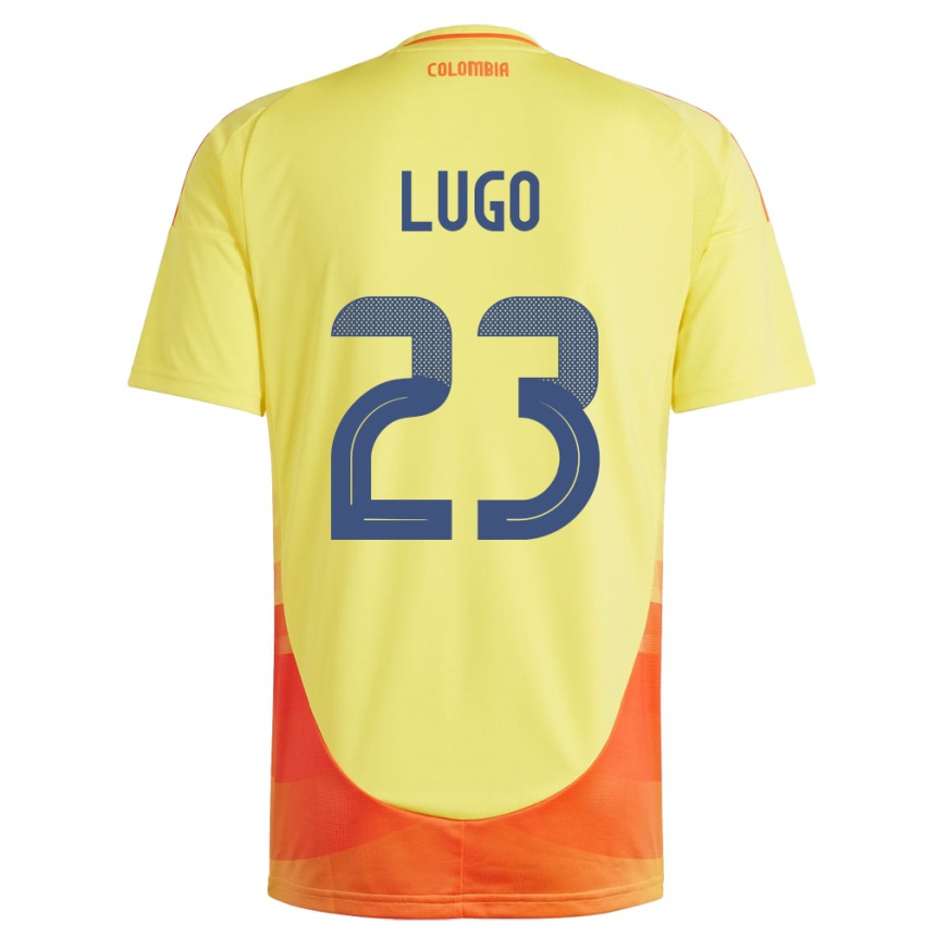 Dame Fotball Colombia Michelle Lugo #23 Gul Hjemmetrøye Drakt Trøye 24-26 Skjorter