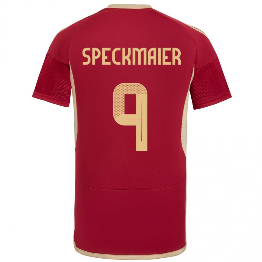 Dame Fotball Venezuela Mariana Speckmaier #9 Burgunder Hjemmetrøye Drakt Trøye 24-26 Skjorter