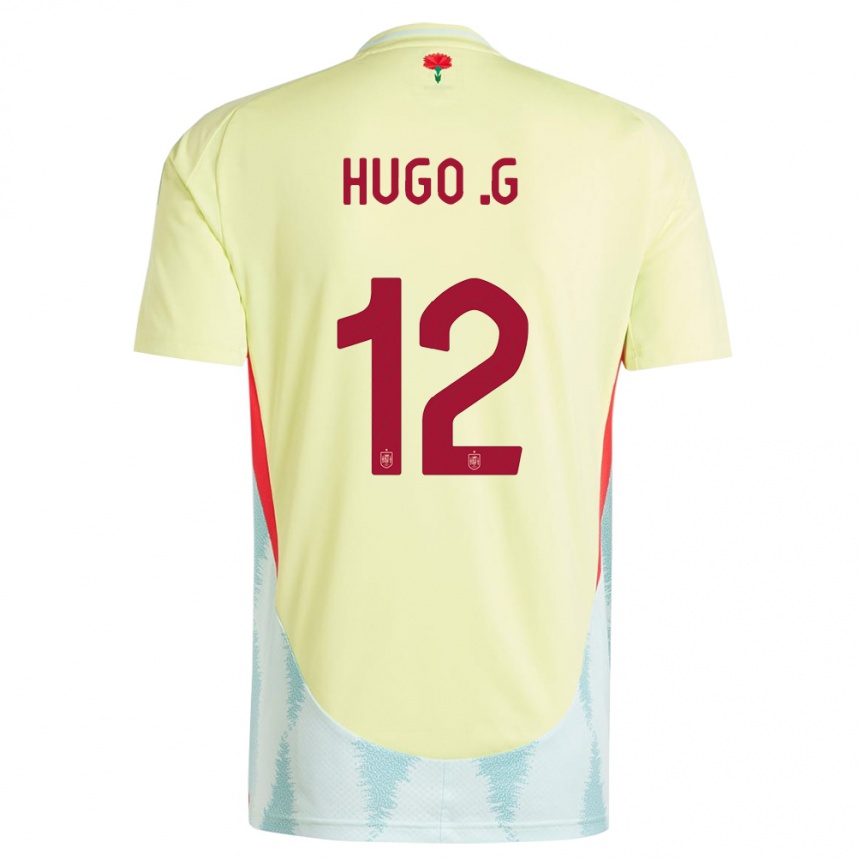 Dame Fotball Spania Hugo Guillamon #12 Gul Bortetrøye Drakt Trøye 24-26 Skjorter