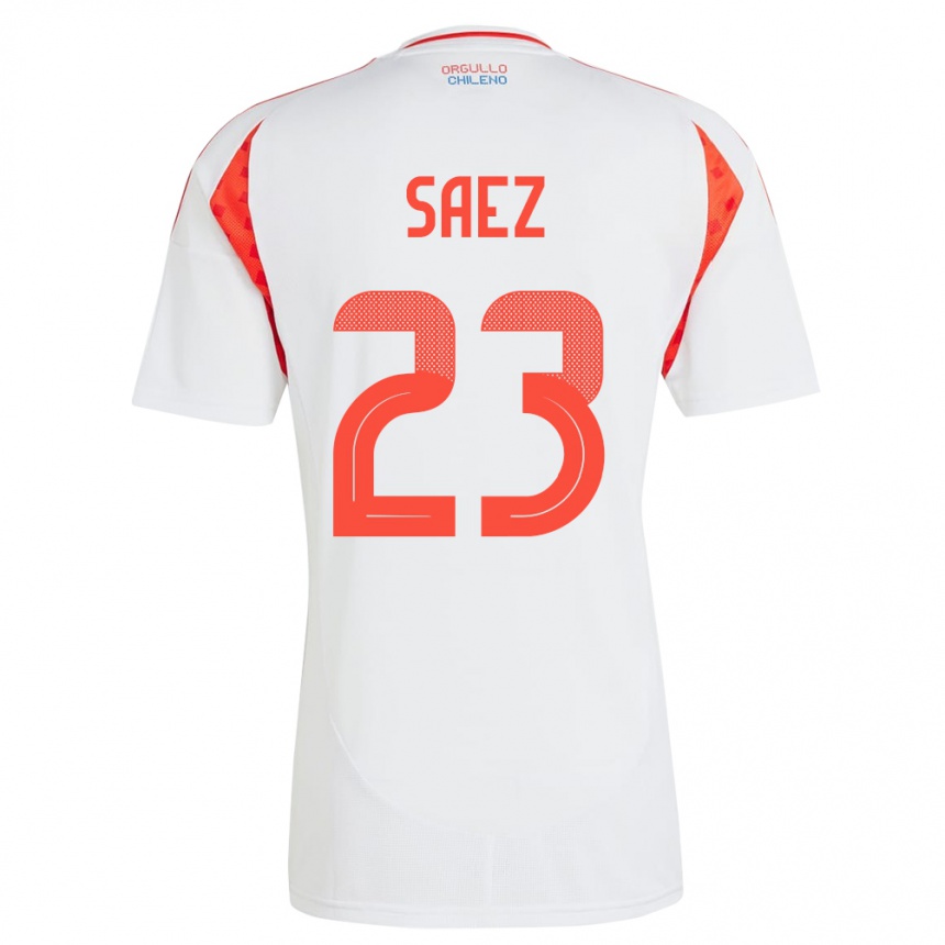 Dame Fotball Chile Ignacio Sáez #23 Hvit Bortetrøye Drakt Trøye 24-26 Skjorter