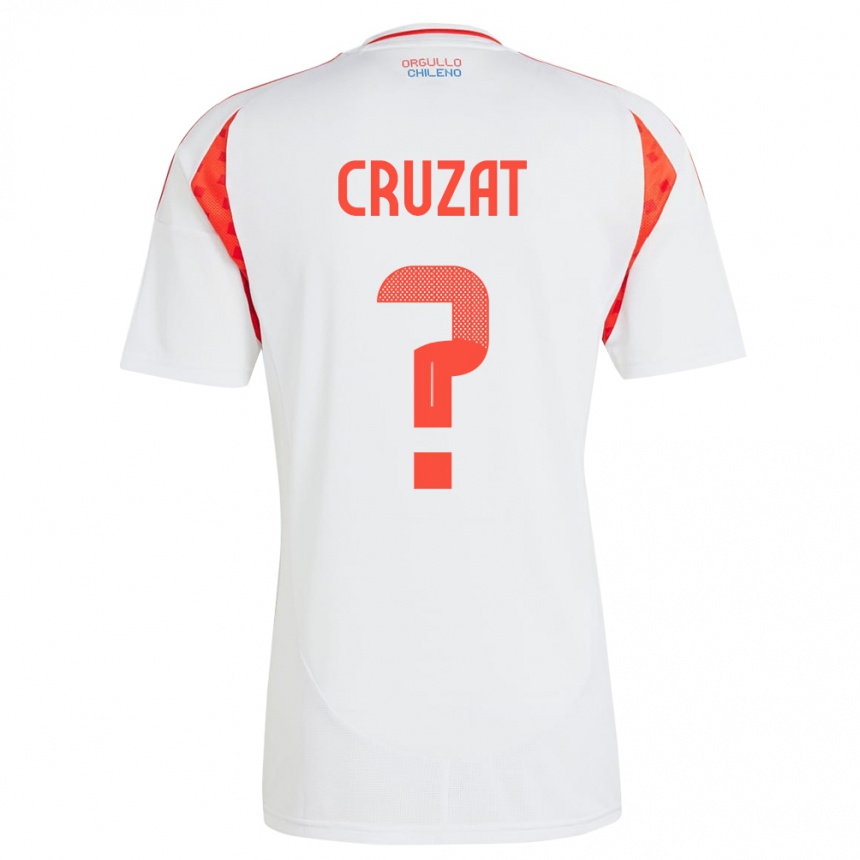 Dame Fotball Chile Ignacio Cruzat #0 Hvit Bortetrøye Drakt Trøye 24-26 Skjorter