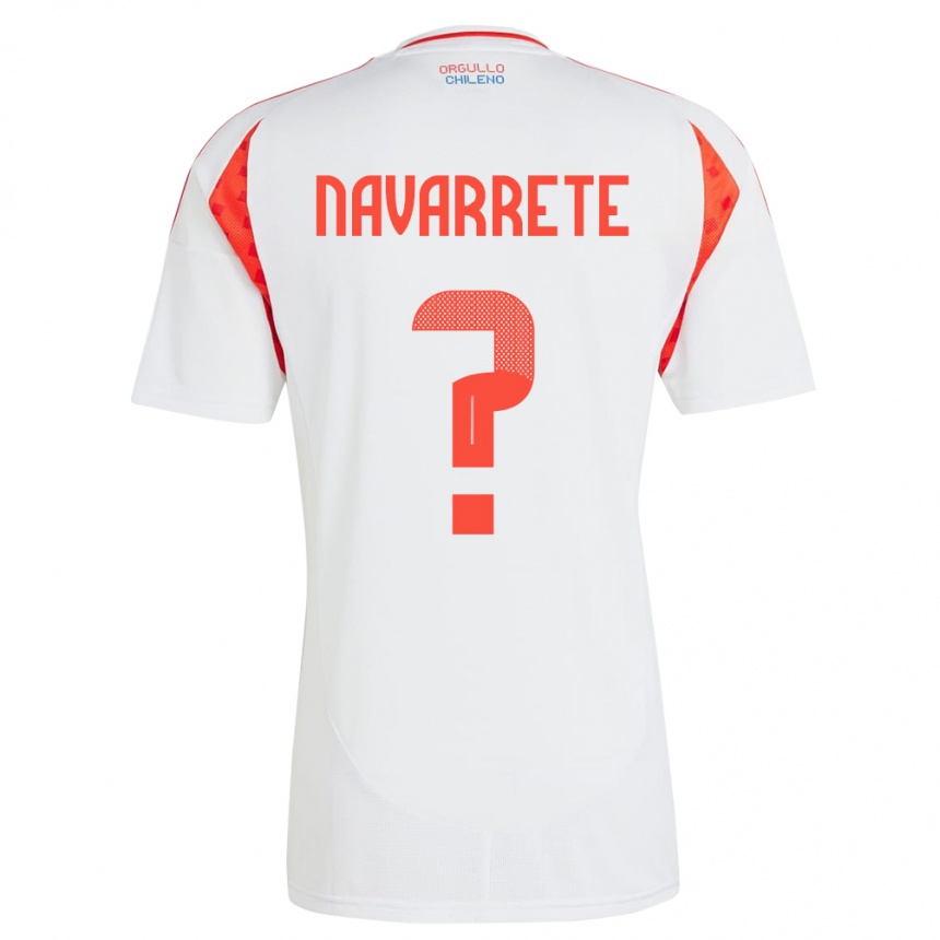 Dame Fotball Chile Sebastián Navarrete #0 Hvit Bortetrøye Drakt Trøye 24-26 Skjorter