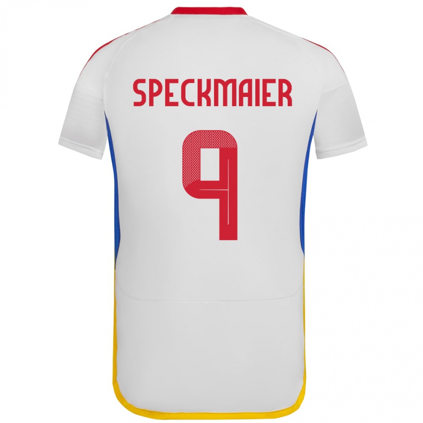 Dame Fotball Venezuela Mariana Speckmaier #9 Hvit Bortetrøye Drakt Trøye 24-26 Skjorter