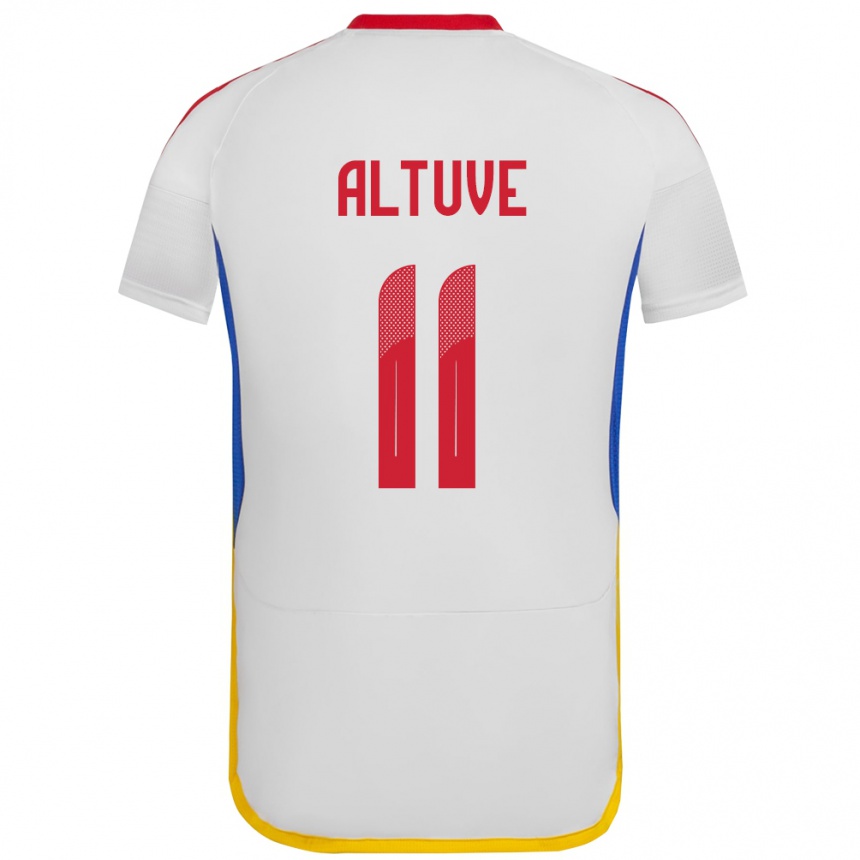 Dame Fotball Venezuela Oriana Altuve #11 Hvit Bortetrøye Drakt Trøye 24-26 Skjorter